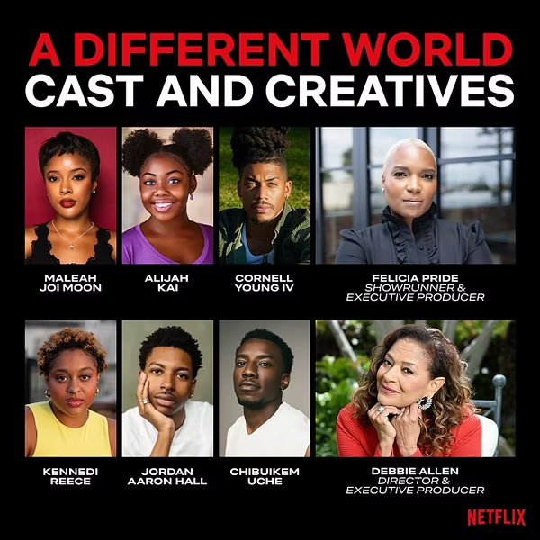A Different World Cast with Kennedi Reece