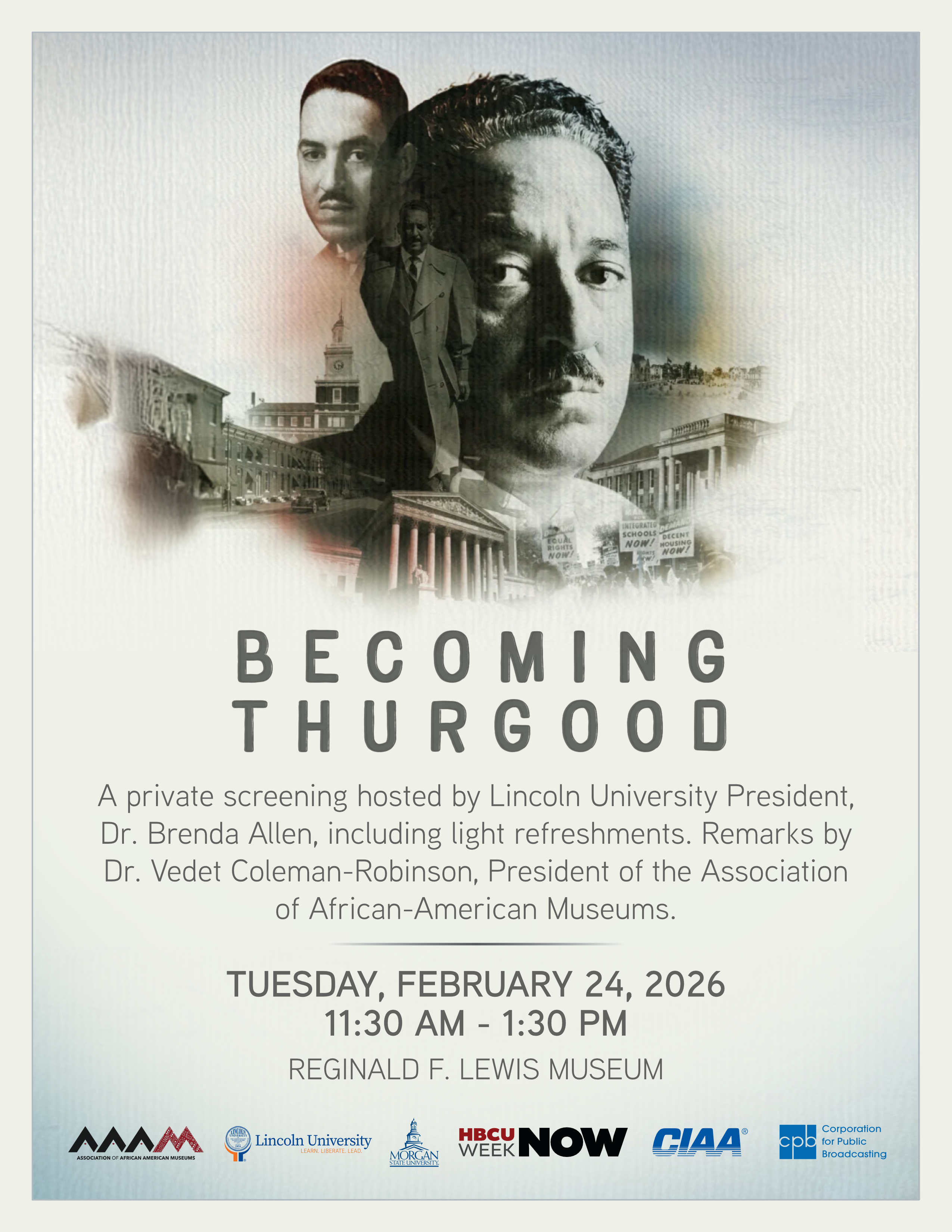 Becoming Thurgood Film Screening, Reginald F. Lewis Museum