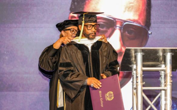 Katt Williams receiving Degree at Miles College